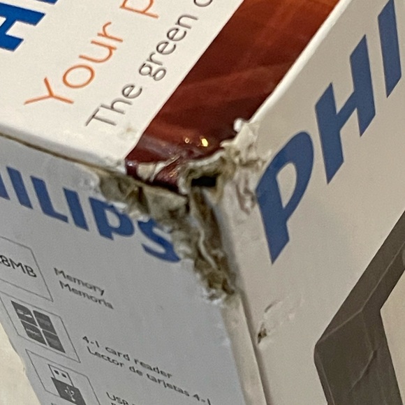 Phillips Mahogany Wood 8 Inch LED Digital Photo Frame Clock Calendar USB / Card - Picture 8 of 8